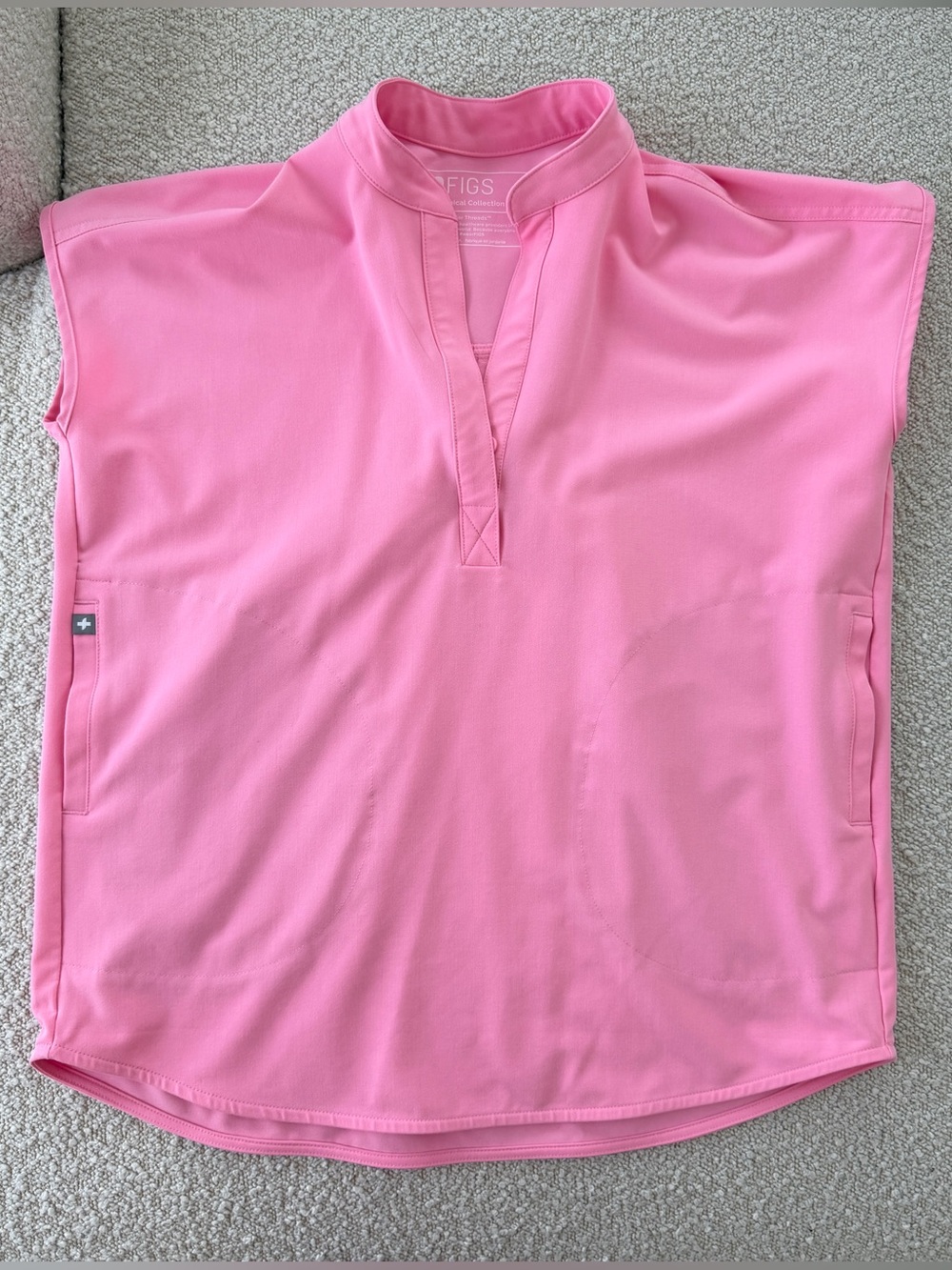 FIGS Rafaela Top Sunrise Pink XXS
